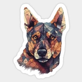 Geometric dog Sticker